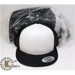 BUNDLE OF 12 BLACK AND WHITE AUTHENTIC SNAPBACK