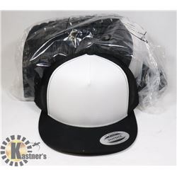 BUNDLE OF 12 BLACK AND WHITE AUTHENTIC SNAPBACK