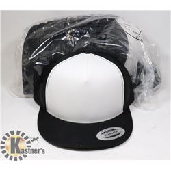 BUNDLE OF 12 BLACK AND WHITE AUTHENTIC SNAPBACK