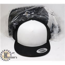 BUNDLE OF 12 BLACK AND WHITE AUTHENTIC SNAPBACK
