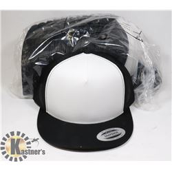 BUNDLE OF 12 BLACK AND WHITE AUTHENTIC SNAPBACK