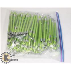 100PCS 2 IN 1 STYLUS AND BULL POINT WRITING PEN