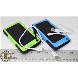LOT OF 2 EDDIE BAUER SOLAR POWER BANKS 6000MAH