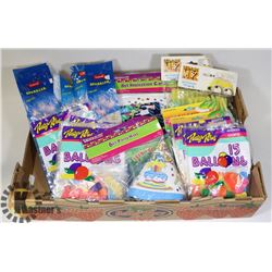 FLAT OF ASSORTED BIRTHDAY SUPPLIES