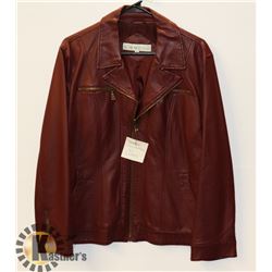 WOMENS PETITE PLEATHER MOTO JACKET XL CLEO