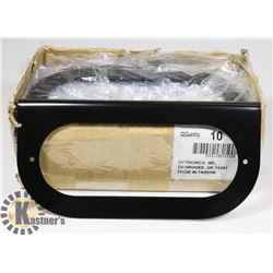 LOT OF 10 BK70BB  BRACKET, 6" OVAL, STEEL, BLACK