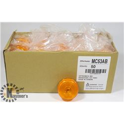 LOT OF 50 MC53AB  MARK LIGHT; 2" SEALED; AMBER