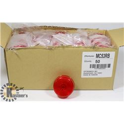 LOT OF 50 MC53RB  MARK LIGHT;2" SEALED;RED