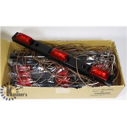LOT OF 8 MCL93RB  LED ID LIGHT BAR, PLASTIC, RED