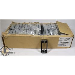 LOT OF 100 A91OB  BASE;CHROME;OPEN BACK;A-91