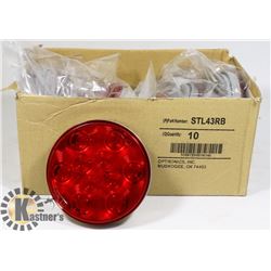 LOT OF 8 STL43RB 4" ROUND LED LIGHTS