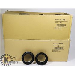 LOT OF 100 A57GB  OPEN BACK, RECESS MOUNT GROMMET