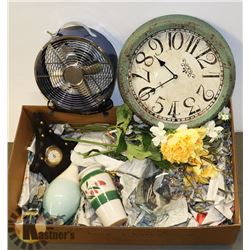 BOX OF ASSORTED HOME DECOR