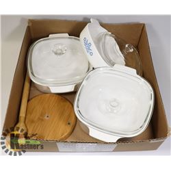 CASSEROLE DISH SET,  PAPER TOWEL HOLDER