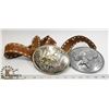 Image 1 : A PAIR OF OVERSIZED WESTERN THEMED BELT BUCKLES