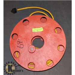 69' HEAVY GAUGE YELLOW EXTENSION CORD ON STORAGE