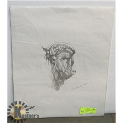 ORIGINAL ETCHING BY JERRY DANIELS 13.5"X18"