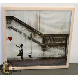 HOPE BALLOON BANKSY FRAMED PICTURE