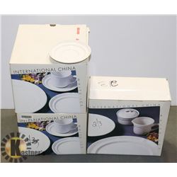 3 BOXES CREAM KITCHEN DISH SET