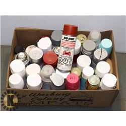 BOX OF SPRAY PAINT 30 PLUS