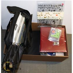 SCRAPBOOKING-CONTAINERS OF INK, STAMPS,