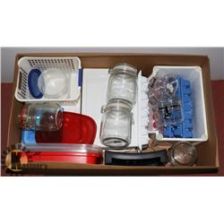 CANISTERS, PLATTERS,KITCHEN TOOLS, PITCHER,GLASSES