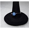 Image 1 : 9)  BLUE LAB CREATED FIRE OPAL SOLITAIRE