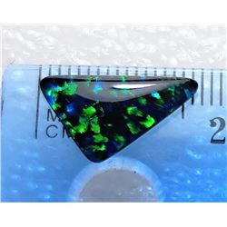 16) BLACK FIRE OPAL 2.5 CT GEMSTONE BLUE AND GREEN