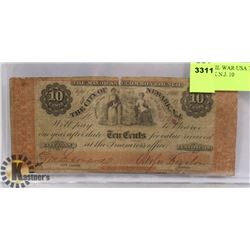 1862 CIVIL WAR USA THE CITY OF NEWARK N.J. 10