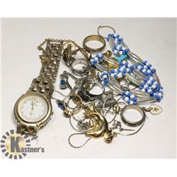 ASSORTMENT OF WOMENS JEWELRY, WATCHES