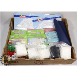 FLAT OF ASSORTED CRAFTING SUPPLIES