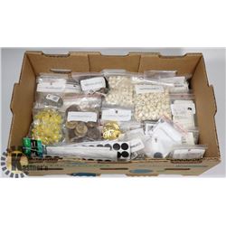 FLAT OF ASSORTED JEWELRY MAKING/ CRAFTING SUPPLIES