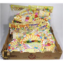 FLAT OF ASSORTED PARTY SUPPLIES