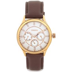 NEW FOSSIL TRIPLE CHRONO WATCH W/ CRYSTAL MARKERS