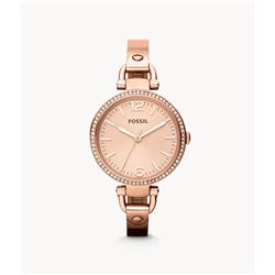 NEW FOSSIL GLITZ ROSE-GOLD TONE 32MM MSRP $205