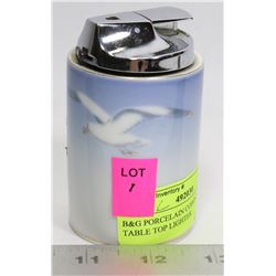 B & G PORCELAIN COPENHAGEN TABLE TOP LIGHTER