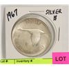 Image 1 : 1967 CANADIAN SILVER ONE DOLLAR COIN