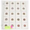 Image 1 : SHEET OF 20 US PENNIES 1962 - 1972