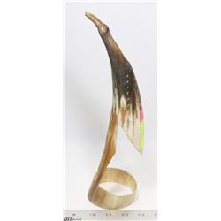 CRANE CARVED FROM  A  HORN FIGURE