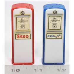 RARE 1960'S ESSO GAS PUMPS SALT AND PEPPER