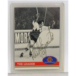 COA INSERT AUTOGRAPH CARD PHIL ESPOSITO 1972