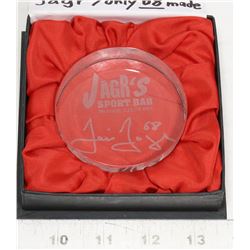 BOHEMIA LEAD CRYSTAL JAGR'S BAR HOCKEY PUCK ONLY