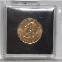 USA OKLAHOMA 22K GOLDPLATED 25 CENT COIN