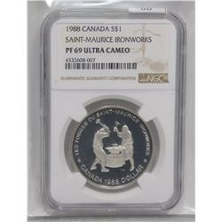 SAINT-MAURICE IRONWORKS SILVER DOLLAR GRADED