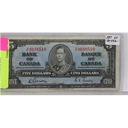 1937 FIVE DOLLAR BILL