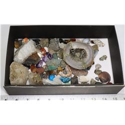 BOX WITH CUT DECORATED GEODE, AMETHYST,