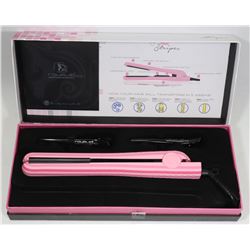 NEW ROYALE PRO PINK STRIPES HAIR STRAIGHTENER