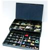 Image 1 : 3 SECTION JEWELLERY ORGANIZER WITH CONTENTS