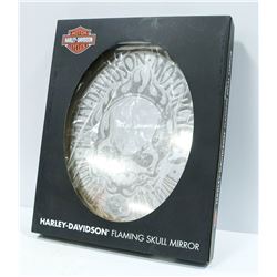 HARLEY DAVIDSON FLAMING SKULL MIRROR 19 X 24