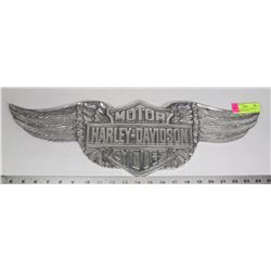 HARLEY DAVIDSON ALUMINUM WINGS WALL PLAQUE